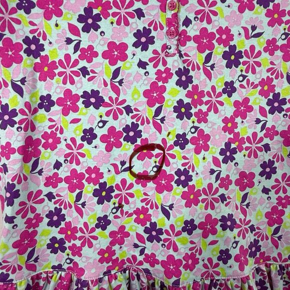 Hanna Andersson Pink Purple Floral Drop Waist Tunic Dress Girl's 140 US 10 - Picture 10 of 11